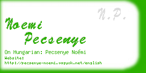 noemi pecsenye business card
